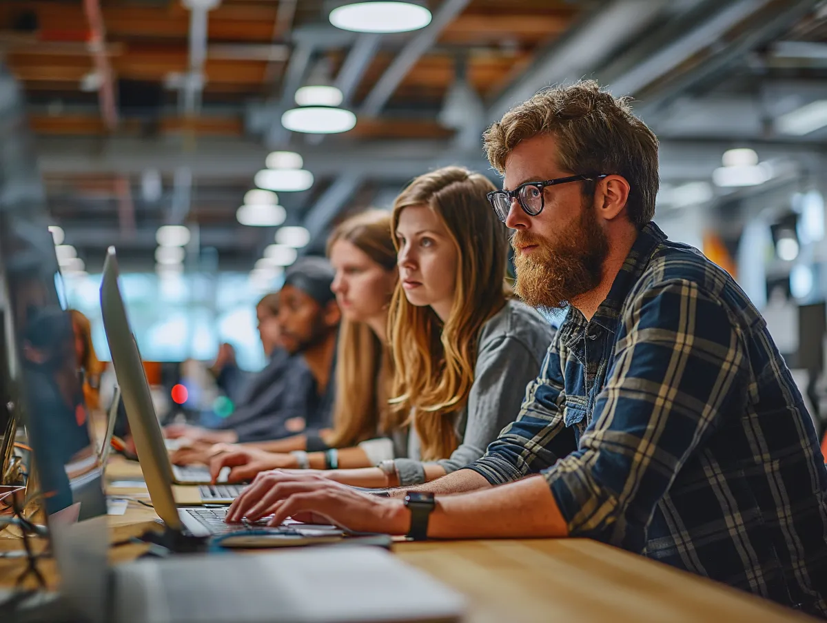 Junge Startup-Gründer im kreativen Teamwork